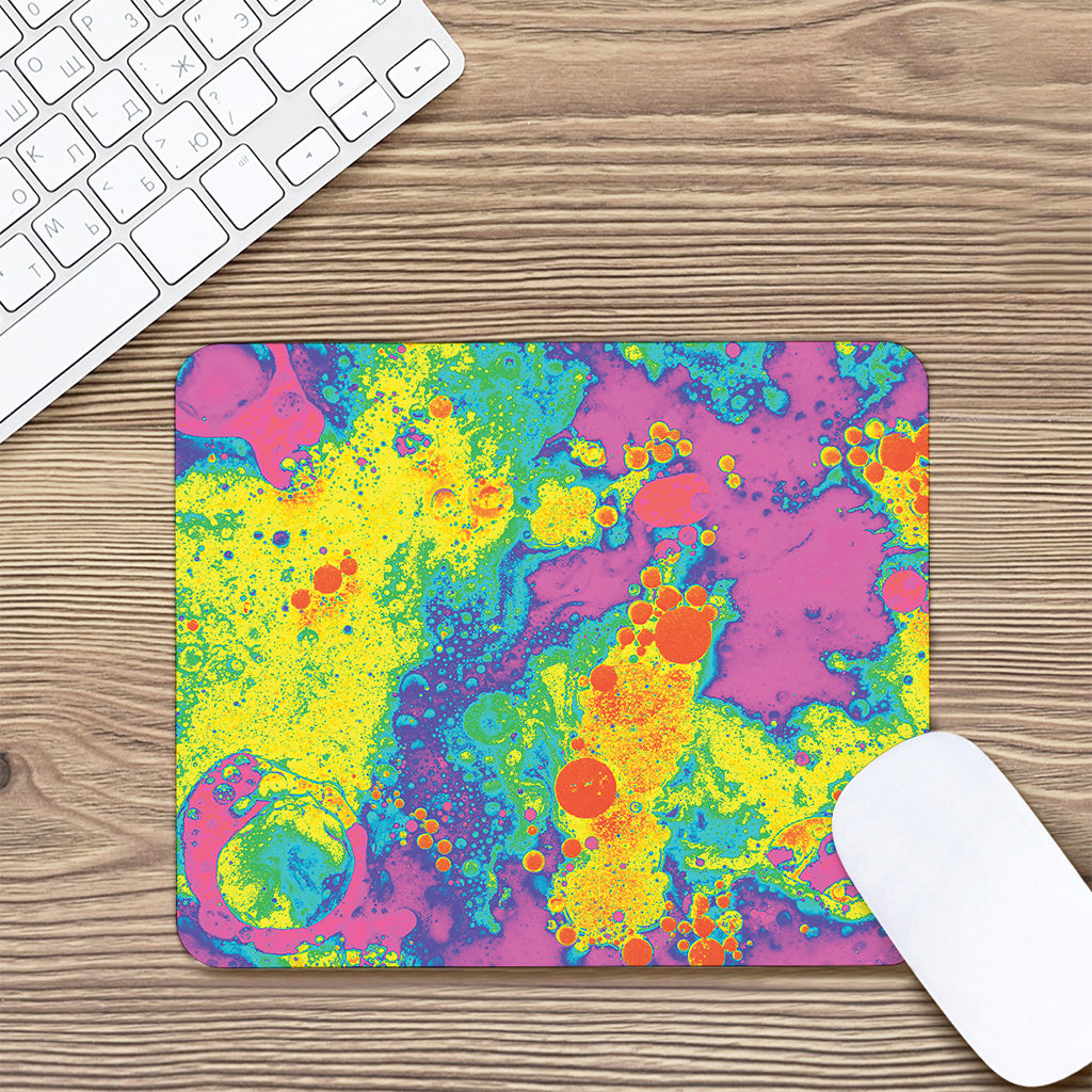 Colorful Acid Melt Print Mouse Pad