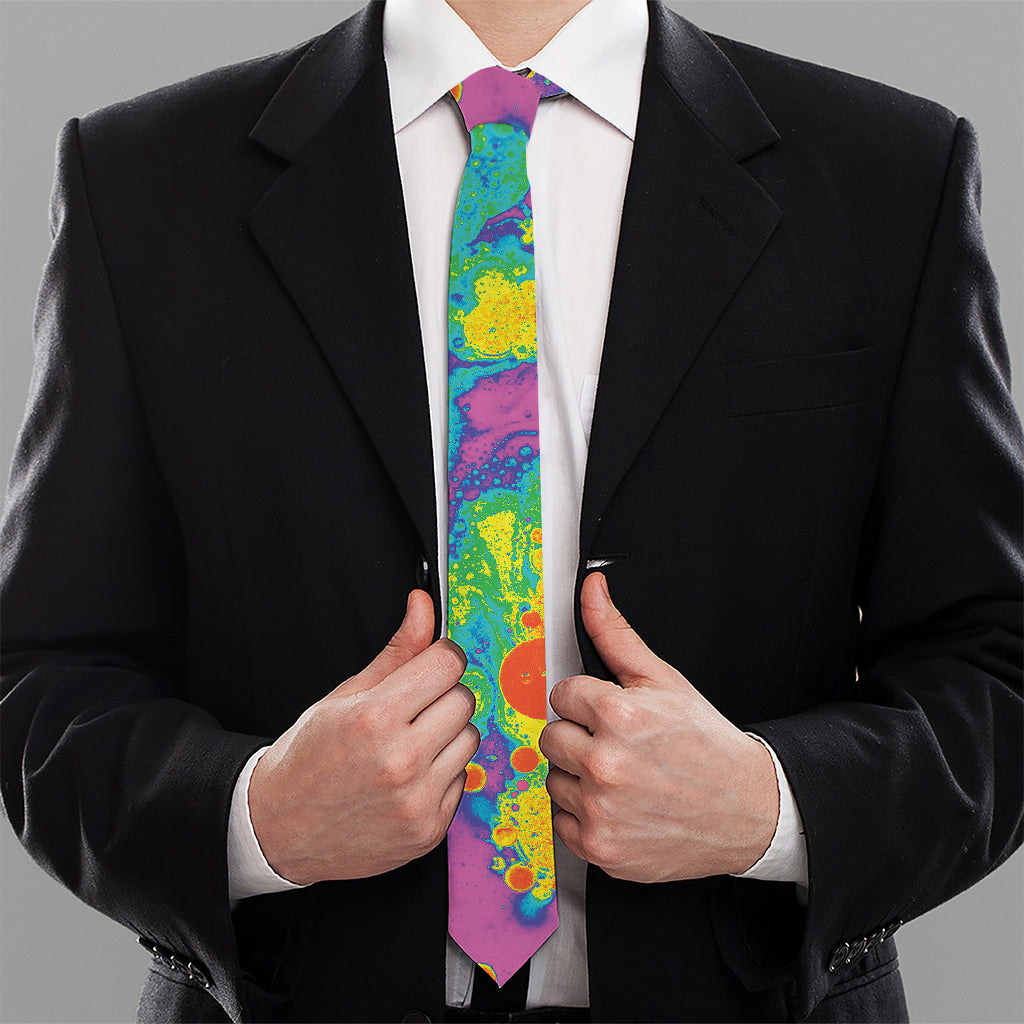 Colorful Acid Melt Print Necktie