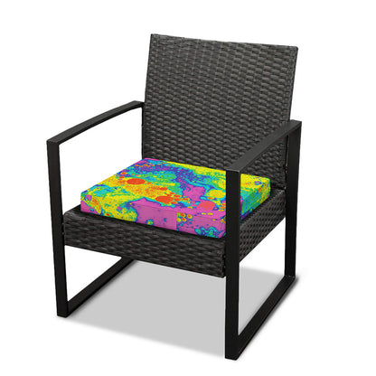 Colorful Acid Melt Print Outdoor Seat Cushion Cover