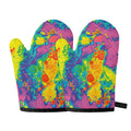 Colorful Acid Melt Print Oven Mitts