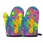Colorful Acid Melt Print Oven Mitts