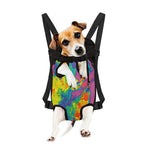 Colorful Acid Melt Print Pet Carrier Backpack