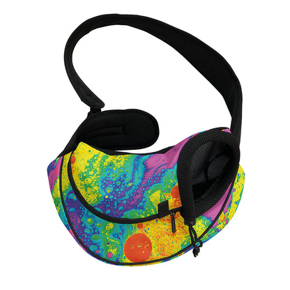 Colorful Acid Melt Print Pet Sling Carrier