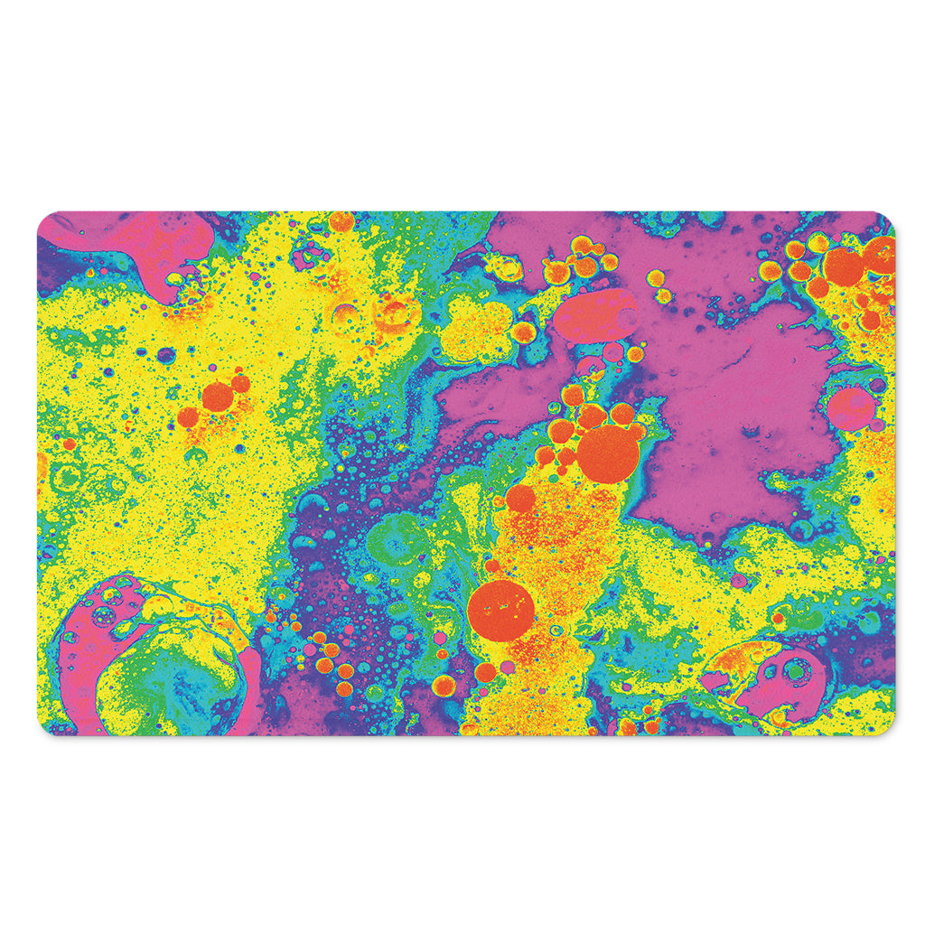 Colorful Acid Melt Print Polyester Doormat