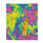 Colorful Acid Melt Print Polyester Shower Curtain