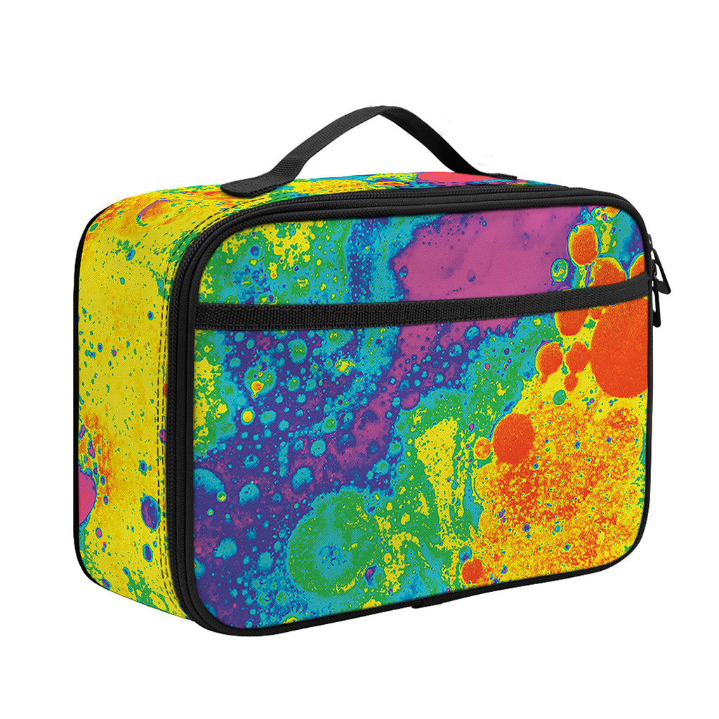 Colorful Acid Melt Print Portable Lunch Bag