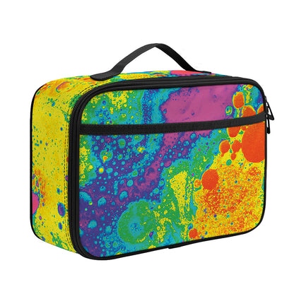 Colorful Acid Melt Print Portable Lunch Bag