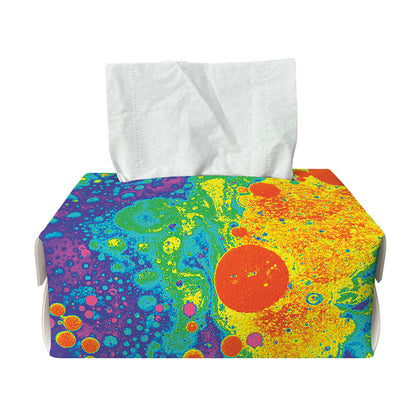 Colorful Acid Melt Print Rectangle Tissue Box Cover