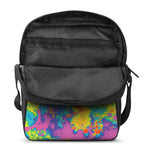 Colorful Acid Melt Print Rectangular Crossbody Bag