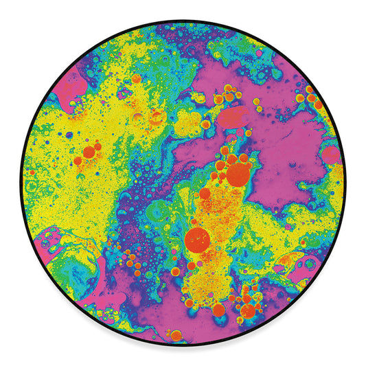 Colorful Acid Melt Print Round Floor Mat