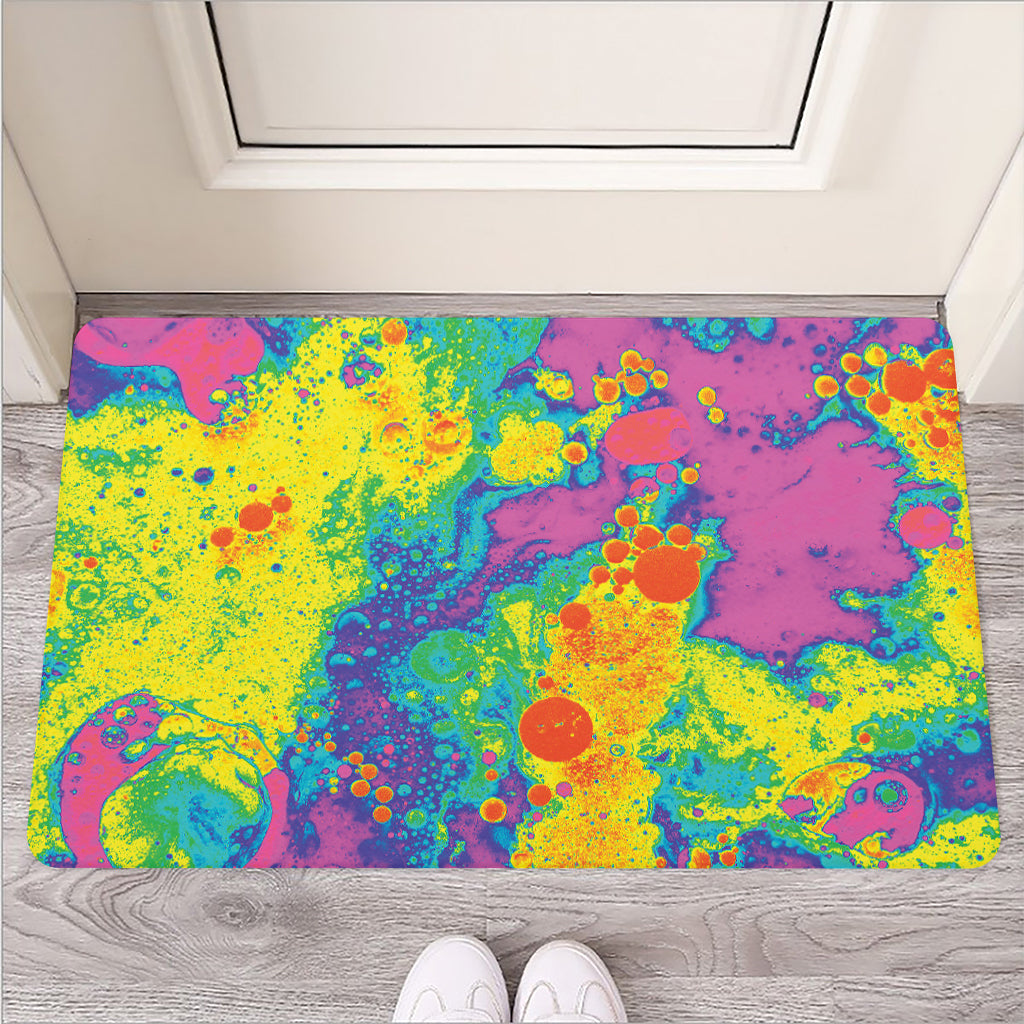 Colorful Acid Melt Print Rubber Doormat