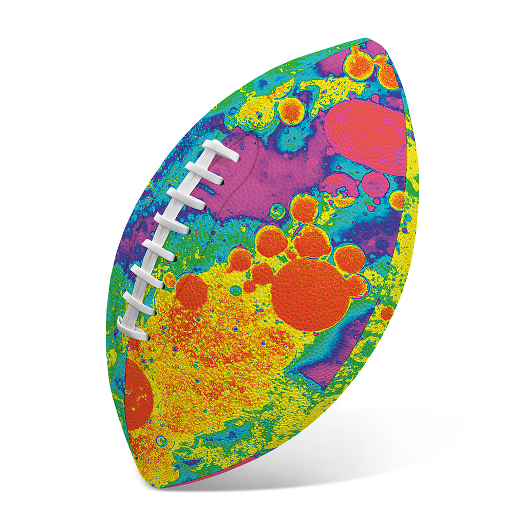 Colorful Acid Melt Print Rugby Ball