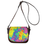 Colorful Acid Melt Print Saddle Bag