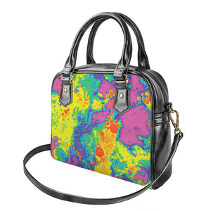 Colorful Acid Melt Print Shoulder Handbag