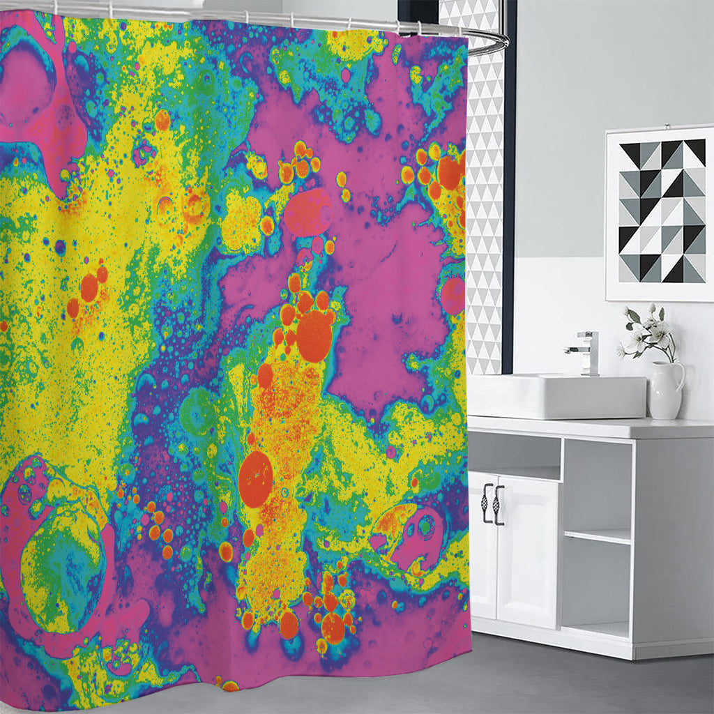Colorful Acid Melt Print Shower Curtain