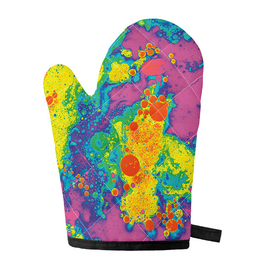 Colorful Acid Melt Print Single Oven Mitt