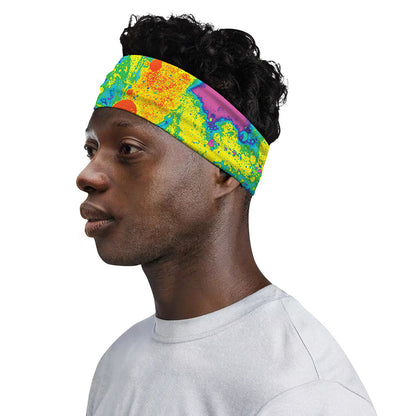 Colorful Acid Melt Print Sports Headband