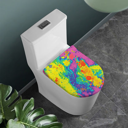 Colorful Acid Melt Print Toilet Lid Cover