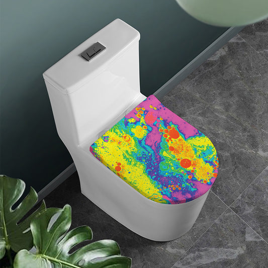 Colorful Acid Melt Print Toilet Lid Cover
