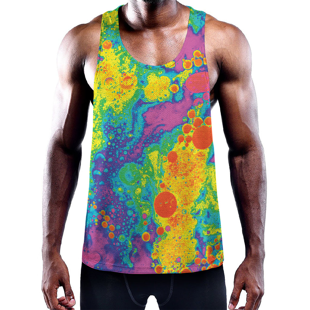 Colorful Acid Melt Print Training Tank Top