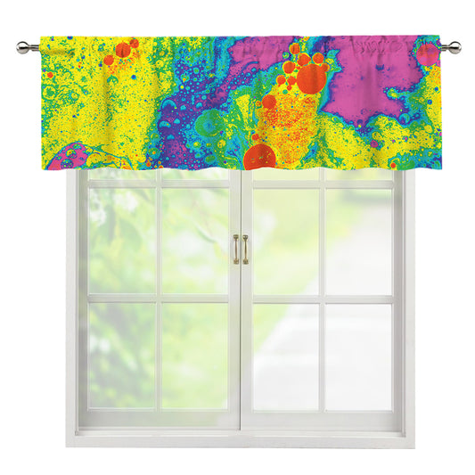 Colorful Acid Melt Print Window Valance