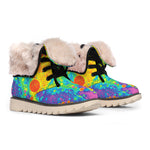 Colorful Acid Melt Print Winter Boots