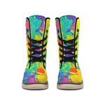 Colorful Acid Melt Print Winter Boots