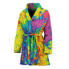 Colorful Acid Melt Print Women's Bathrobe