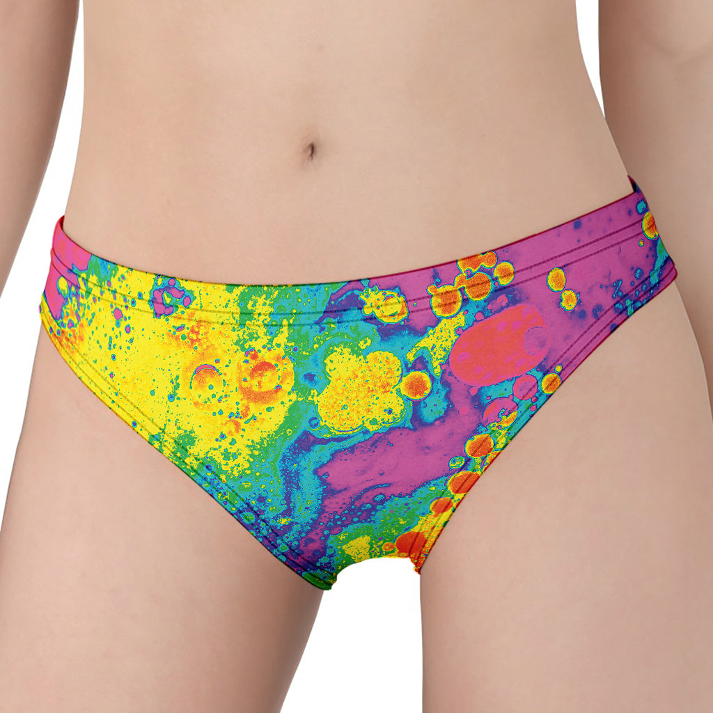 Colorful Acid Melt Print Women's Panties