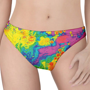 Colorful Acid Melt Print Women's Thong