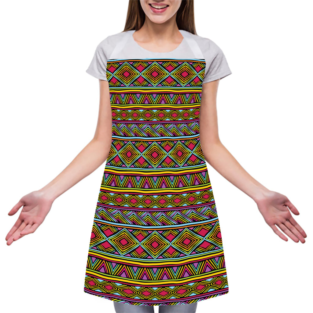 Colorful African Inspired Pattern Print Adjustable Apron