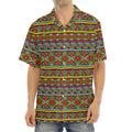Colorful African Inspired Pattern Print Aloha Shirt