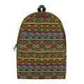 Colorful African Inspired Pattern Print School Backpack
