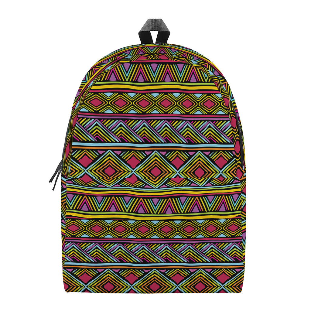 Colorful African Inspired Pattern Print Backpack