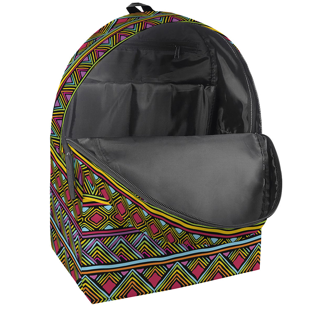 Colorful African Inspired Pattern Print Backpack