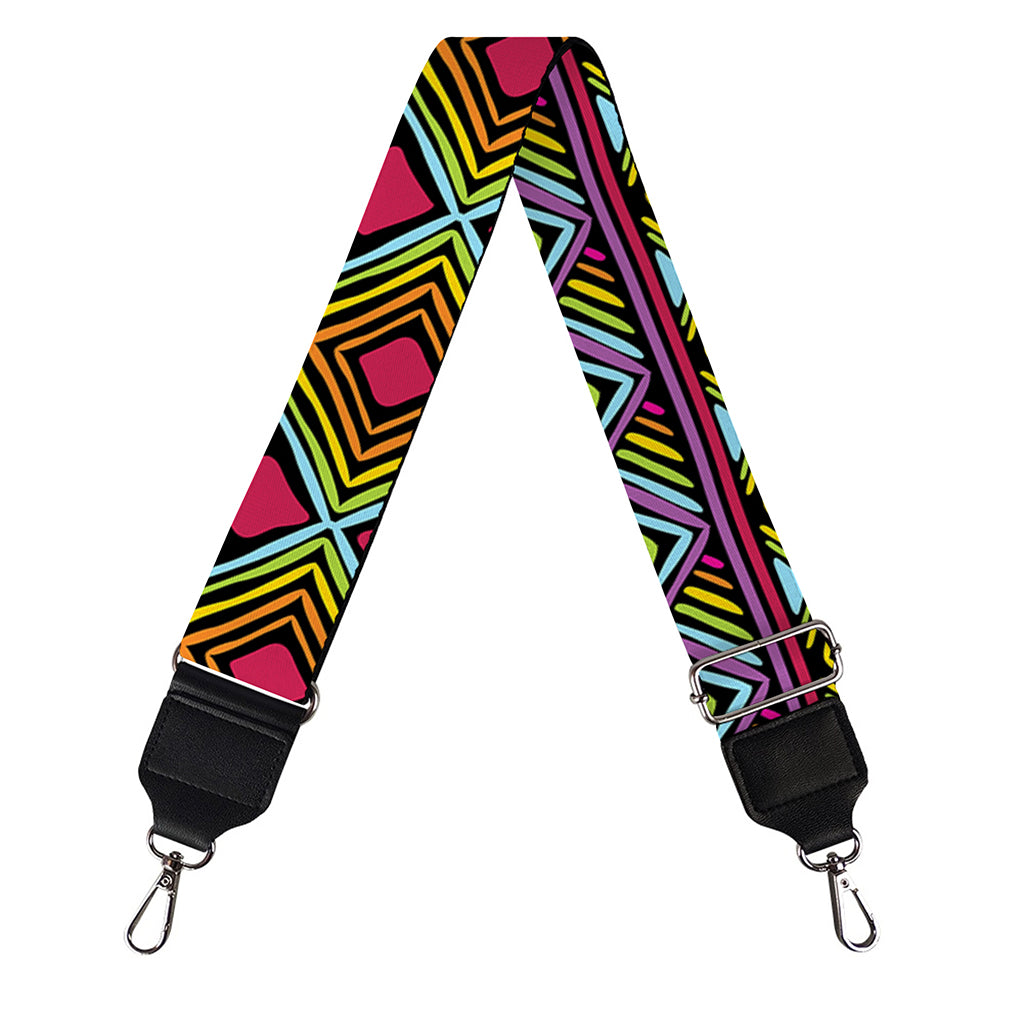 Colorful African Inspired Pattern Print Bag Strap