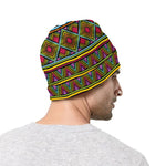 Colorful African Inspired Pattern Print Beanie