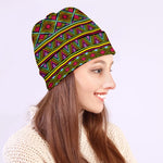 Colorful African Inspired Pattern Print Beanie