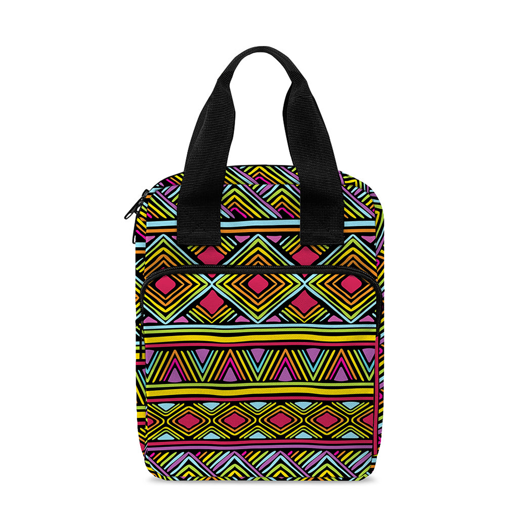 Colorful African Inspired Pattern Print Bible Tote Bag