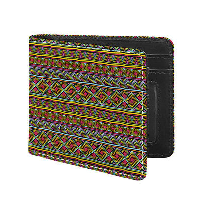 Colorful African Inspired Pattern Print Bifold Wallet