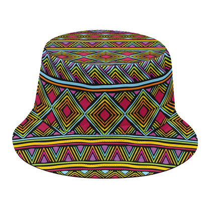 Colorful African Inspired Pattern Print Bucket Hat
