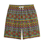 Colorful African Inspired Pattern Print Cotton Shorts