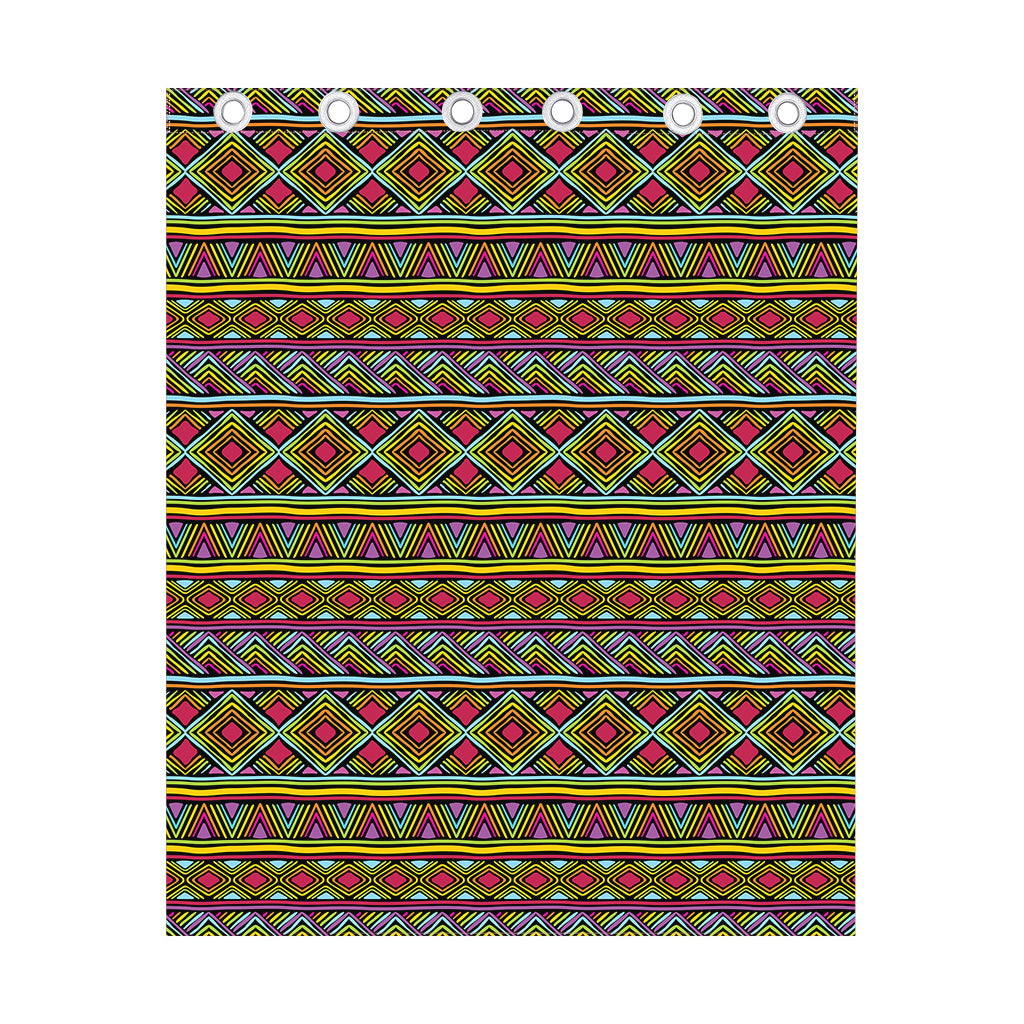 Colorful African Inspired Pattern Print Curtain