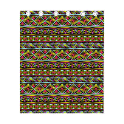 Colorful African Inspired Pattern Print Curtain
