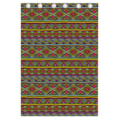 Colorful African Inspired Pattern Print Curtain