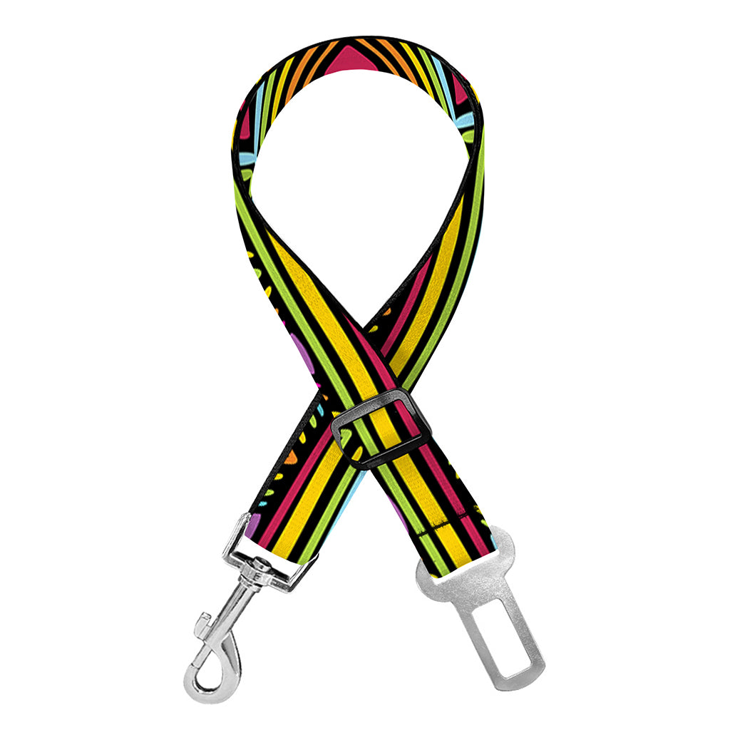 Colorful African Inspired Pattern Print Dog Seat Belt