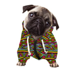 Colorful African Inspired Pattern Print Dog Zip Up Hoodie
