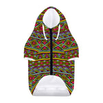 Colorful African Inspired Pattern Print Dog Zip Up Hoodie