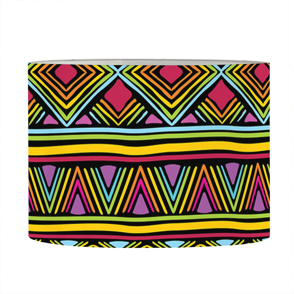 Colorful African Inspired Pattern Print Drum Lamp Shade
