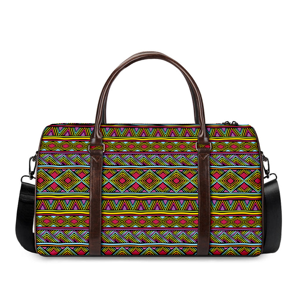 Colorful African Inspired Pattern Print Duffle Bag